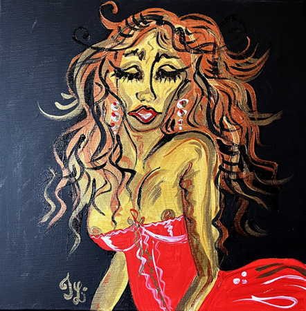 PO ZAVÍRAČCE 2024 / 40x40cm, akryl na plátně